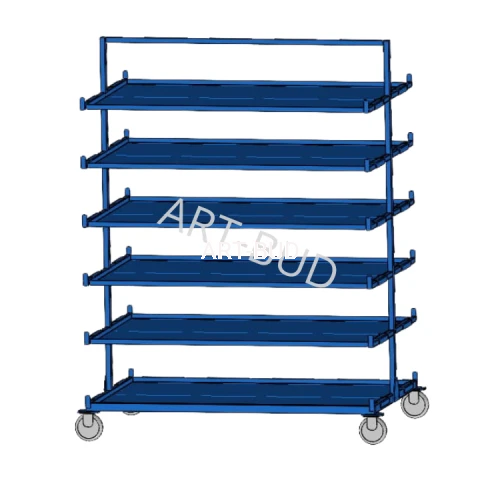 Wózek regałowy Mobilny regał wspornikowy z półkami 1500x1000