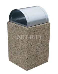 Kosz betonowy z daszkiem poj. 55 litrów 