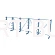 Regulowany spawany regał wspornikowy - choinkowy, jednostronny, 2000x6750x635mm