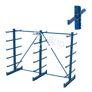 Regulowany spawany regał wspornikowy - równoramienny, dwustronny, 2000x2700x1180mm