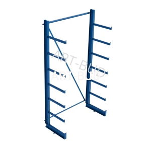 Spawany regał wspornikowy równoramienny  jednostronny  2500x1350x635mm