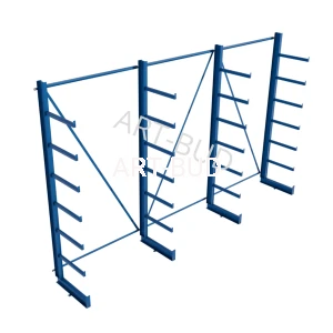 Spawany regał wspornikowy równoramienny  jednostronny  2500x4050x635mm 