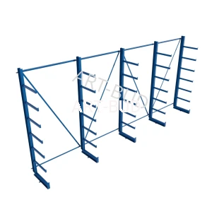 Spawany regał wspornikowy równoramienny  jednostronny  2500x5400x635mm 