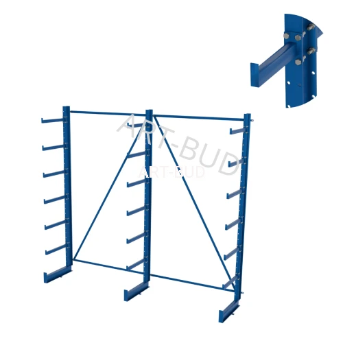 Regulowany spawany regał wspornikowy  równoramienny  jednostronny  2500x2700x635mm 