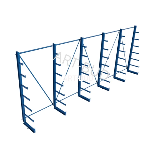 Spawany regał wspornikowy  choinkowy  jednostronny  2500x5400x635mm  (1)