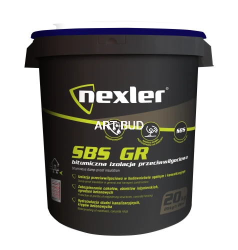 NEXLER SBS GR Bitumiczna izolacja przeciwwilgociowa 20 kg