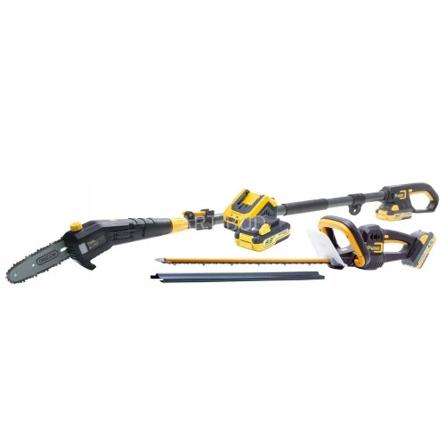 Akumulatotowa piła na wysięgniku plus akumulatorowe nożyce do żywołotu Kaltmann