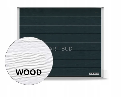Brama segmentowa RenoMatic 42  Przetłoczenia M Woodgrain prowadzenie Z + napęd