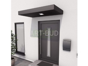 Zadaszenie daszek nad drzwi płaski BS 160-200-250 x 90 cm antracyt Gutta