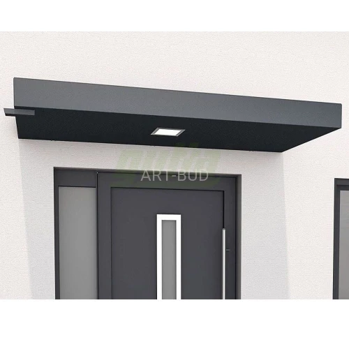 Daszek nad drzwi płaski 160-300 x 90 cm antracyt BS Plus Gutta