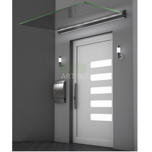 Daszek nad drzwi Gutta HD LED 160x93,5 cm ze szkła laminowanego z oświetleniem