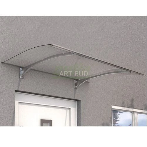 Zadaszenie daszek nad drzwi Gutta SWING PT SECCO 150/200x90 cm – antracyt, efekt stali