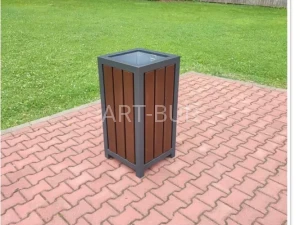 Kosz miejski FLO W245 – stalowy kosz uliczny 85L