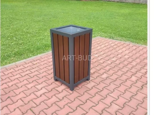 Kosz miejski FLO W245 – stalowy kosz uliczny 85L