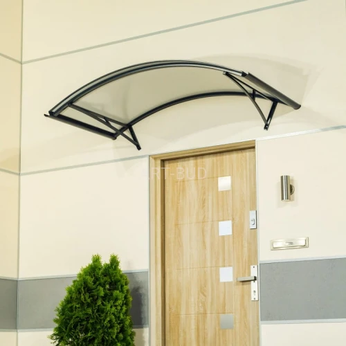 Zadaszenie łukowe nad drzwi 150x 80 cm na wspornikach Apus