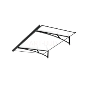 Nowoczesny daszek nad drzwi wejściowe Virgo 150 x 83.5 cm płaski