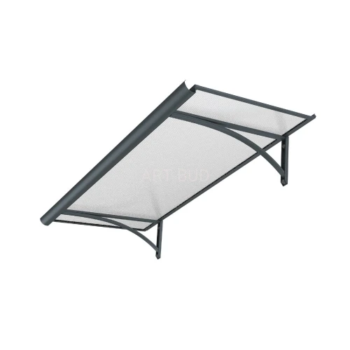 Daszek nad drzwi Samba – nowoczesny daszek z poliwęglanu litego 120-160 x 54 cm