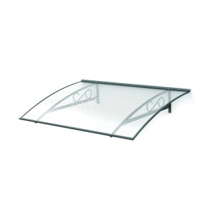 Daszek Piaf 150x90x25 poliwęglan antracytowy nad drzwi wejściowe