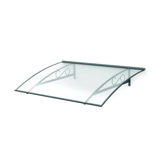 Daszek Piaf 150x90x25 poliwęglan antracytowy nad drzwi wejściowe