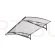 Daszek Piaf 150x90x25 poliwęglan antracytowy nad drzwi wejściowe