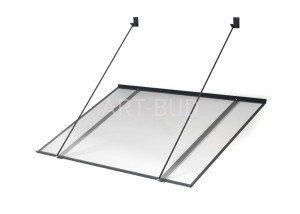 Daszek nad drzwi SP 1 – klasyczny poliwęglanowy daszek wejściowy 120 x 70 cm