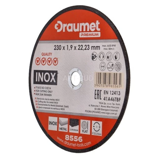 Tarcza do cięcia metalu INOX 230x1,9mm 8556 Ega 