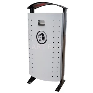 Metalowy kosz na śmieci z wyjmowaną popielnicą