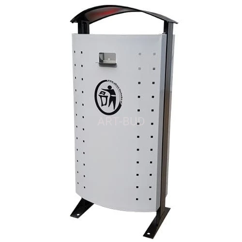 Metalowy kosz na śmieci z wyjmowaną popielnicą