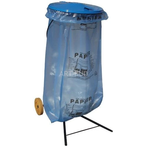 Metalowy stojak na worki na kołach