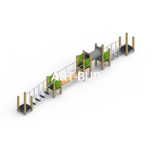 Zestaw małej architektury ZMSZ-128 stalowy plac zabaw konstrukcja