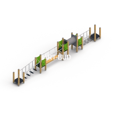 Zestaw małej architektury ZMSZ-128 stalowy plac zabaw konstrukcja