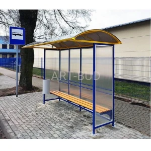 Wiata przystankowa stalowa kryta poliweglanem Omega Orion New