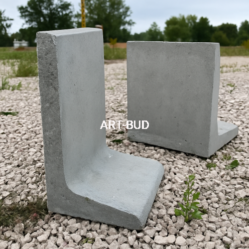 Mury oporowe niezbrojone typu L100  wibroprasowane  wys.100cm i 120cm 