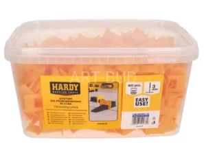 Hardy klipsy do poziomowania płytek, fuga 3 mm, gr. 3-16 mm, 400 szt. w wiaderku