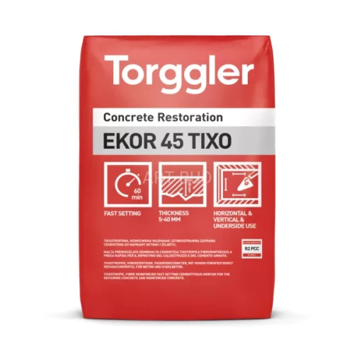 Torggler EKOR 45 TIXO – tiksotropowa zaprawa naprawczo‑wyrównawcza do betonu i żelbetu (25 kg)