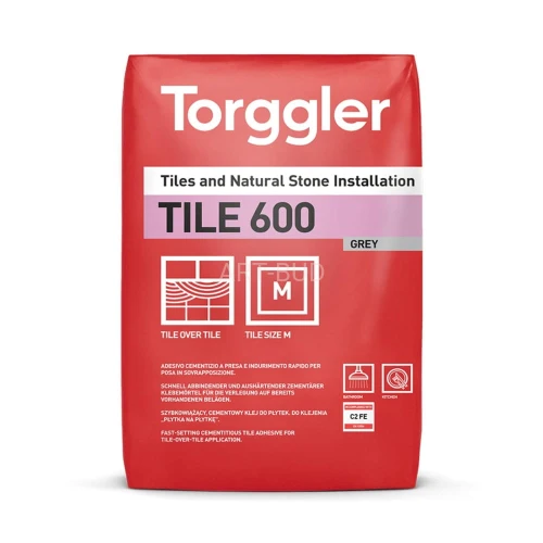  Torggler TILE 600 szybkoschnący elastyczny klej cementowy do płytek do gresu podłóg ścian