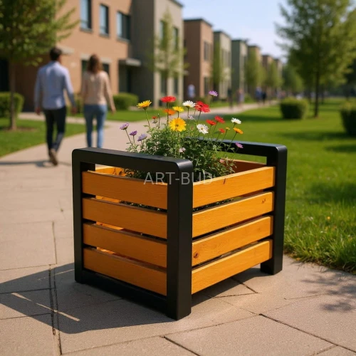 Donica drewniana ogrodowa 61 x 45 x 45 cm Grande