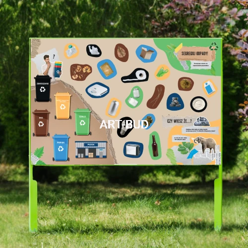 Tablica edukacyjna Nauka Segregacji panel dydaktyczny do nauki ekologii i zabawy dzieci