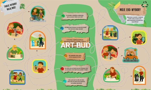 Tablica edukacyjna Eko Wybory panel ekologiczny do nauki świadomych decyzji dla dzieci