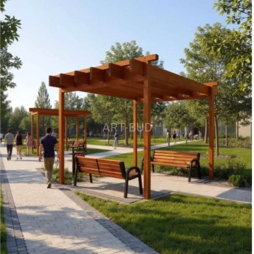 Drewniana pergola ogrodowa Mała drewno impregnowane