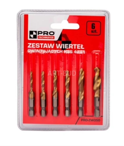 Zestaw wierteł gwintujących HSS 4241- 6SZT