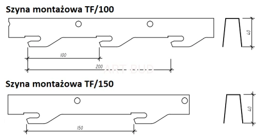 Sufit metalowy listwowy OMEGA-F konstrukcja nośna