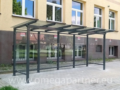 Wiata rowerowa Modern2 - szkło hartowane