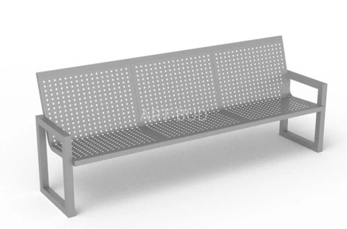 Ławka dworcowa stalowa Azalia II