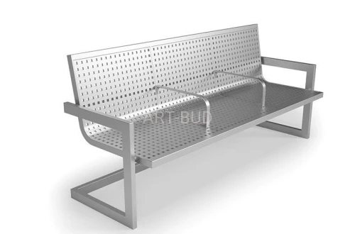 Ławka peronowa stalowa Azalia I wersja 3-miejscowa