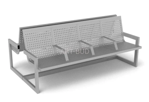 Ławka kolejowa Azalia I obustronna 8 miejscowa