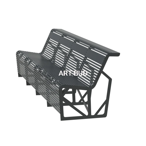 Ławka peronowa BLAST stalowa z oparciem