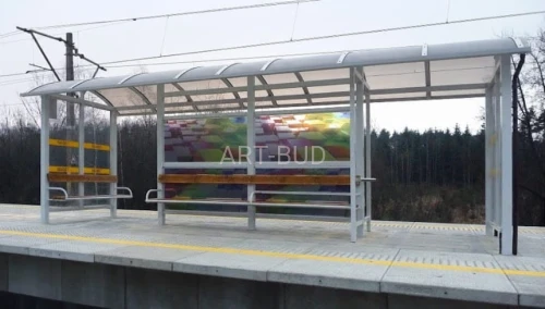 Wiata dworcowa stalowa obustronna 