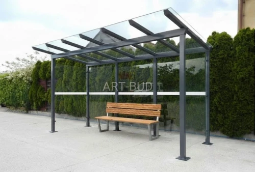 Wiata peronowa PULSAR szkło hartowane