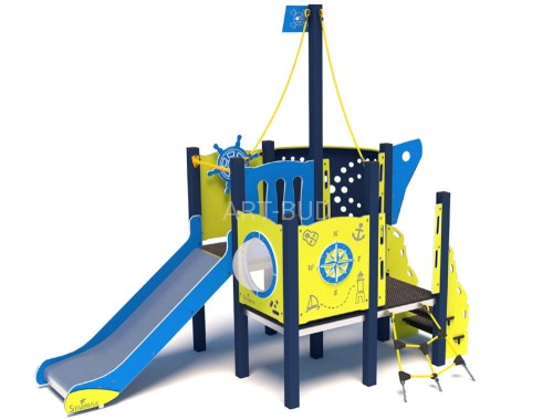 Zestaw na plac zabaw ze zjeżdżalnią Morski